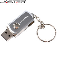 JASTER metalowa pamięć USB Flash Rotation Pen Drive 4GB 8GB 16GB 32GB 64GB prawdziwa pojemność Pendrive pamięć USB z breloczkiem 3